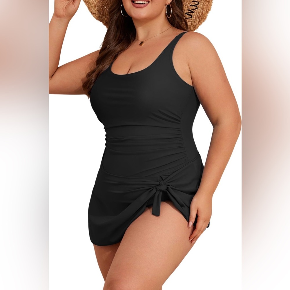 Chic Black Women's One-Piece Swimsuit, 22W, NWT